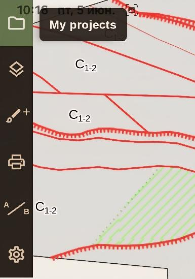 Main toolbar with the My Projects button.